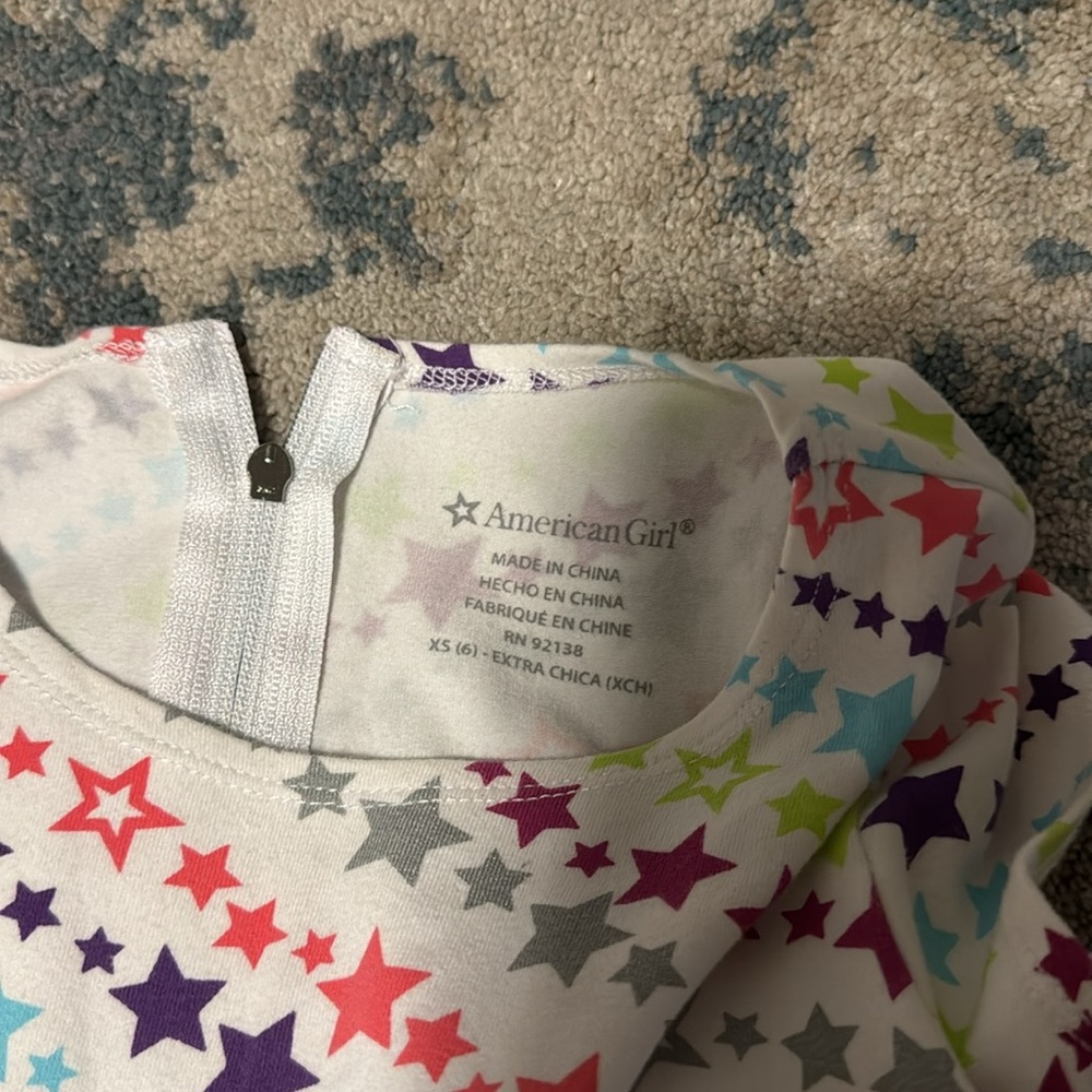 American Girl Truly Me Doll Sparkle Shine Star Dress Xs 6 - Picture 6 of 6